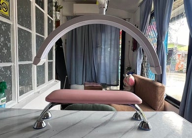 Cozy nail station at Bling On Me Nail Art Studio, Tayabas, Calabarzon, PH, perfect for pampering sessions.