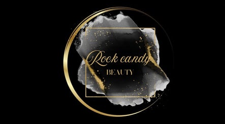 Sophisticated Rock Candy Beauty logo in black and gold, Louth, England, GB.