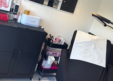 Rock Candy Beauty treatment setup with equipment in Louth, England, GB.