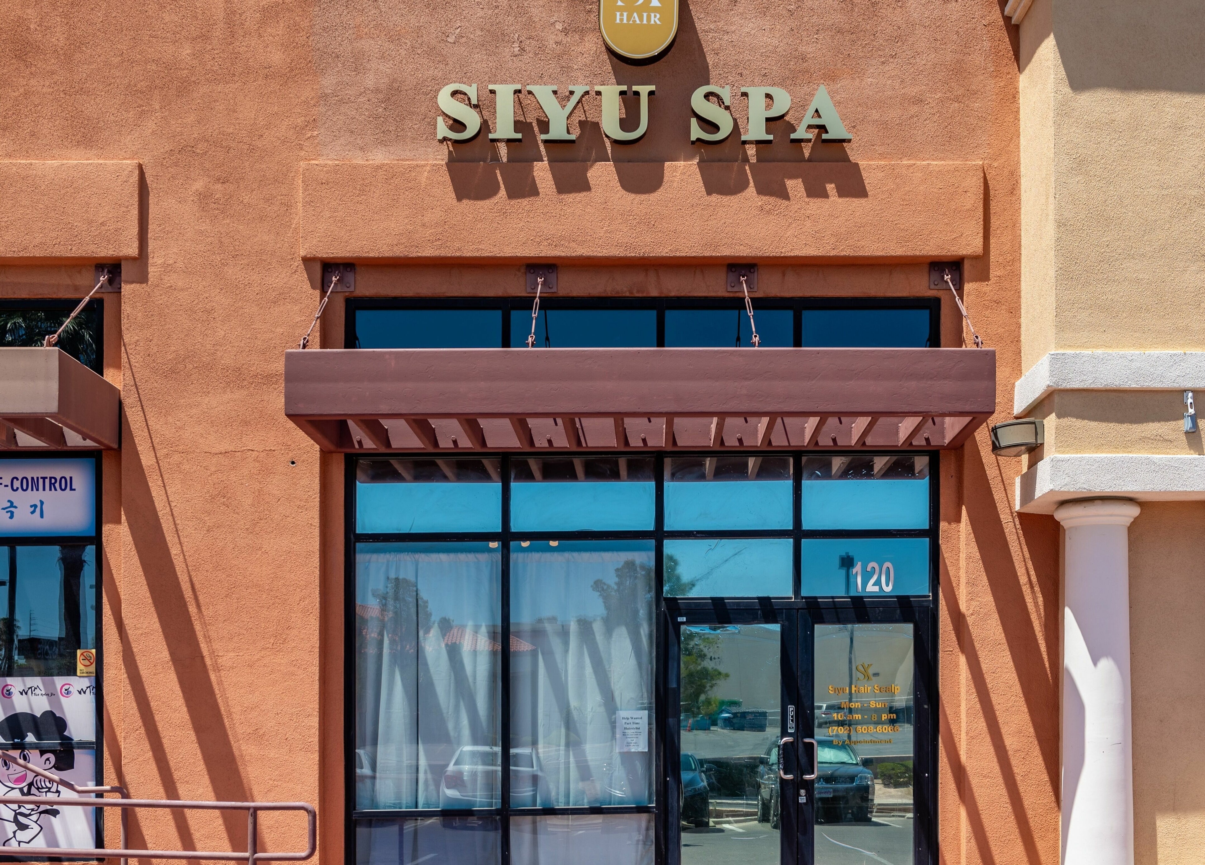 Front facade of Siyu Hair SPA in Henderson, Nevada, US with modern design and welcoming entryway.