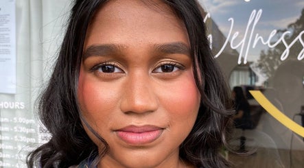 Close-up of a woman with makeup at BelM Beauty Treatments, Moss Hair Artistry, Neutral Bay, New South Wales, AU.