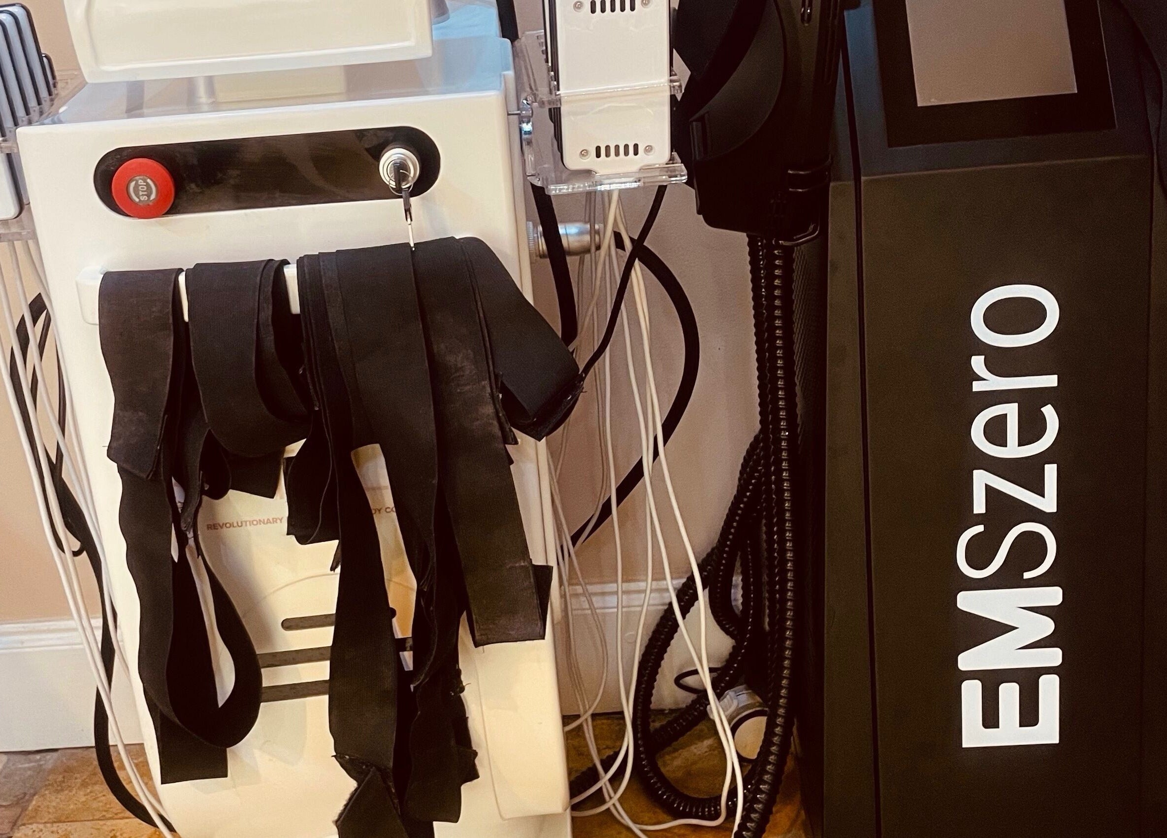 Advanced EMS equipment at Bespoke Body Sculpting in Bath, England, GB, showcasing innovative body contouring technology.