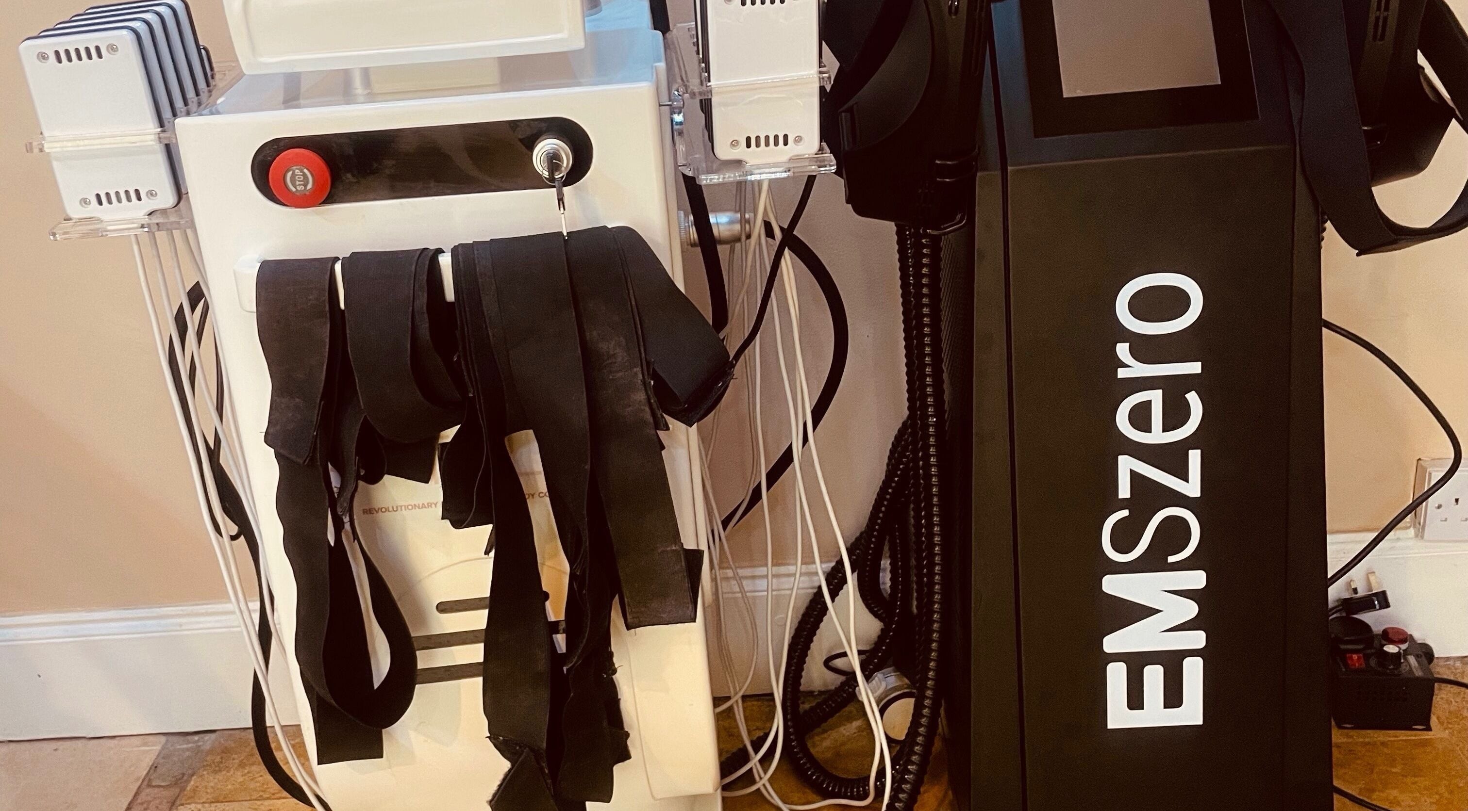 Advanced EMS equipment at Bespoke Body Sculpting in Bath, England, GB, showcasing innovative body contouring technology.