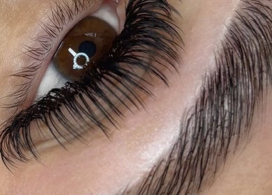 Close-up of enhanced eyelashes at Lash Eyelashes, Southampton, England, GB showcasing expert beauty care.