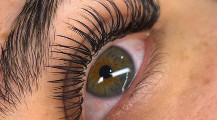 Close-up of elegant eyelash extensions at Lash Eyelashes, Southampton, England, GB.