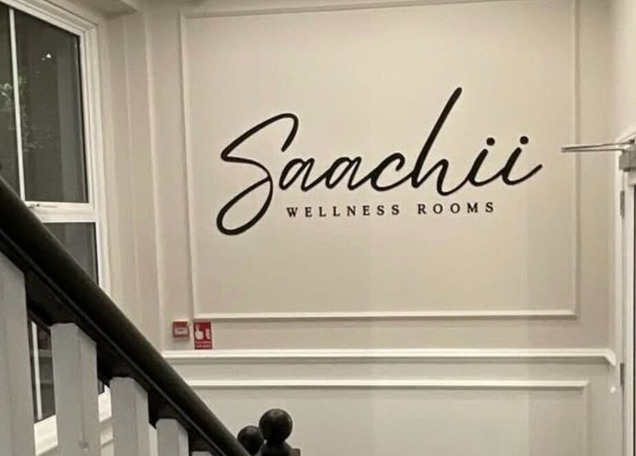 Entrance stairway to DAS Aesthetics at London, England, GB, showcasing the chic venue interior.