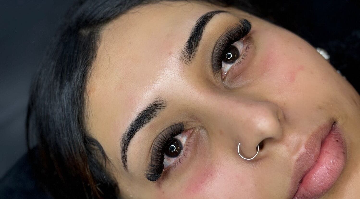 Close-up of expertly applied lashes at Glow Lash Studio, Cape Town, Western Cape, ZA, showcasing precision work.