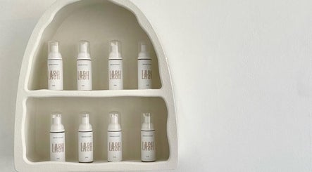 SN Lash Artistry lash products on a shelf in Fairy Meadow, New South Wales, AU.
