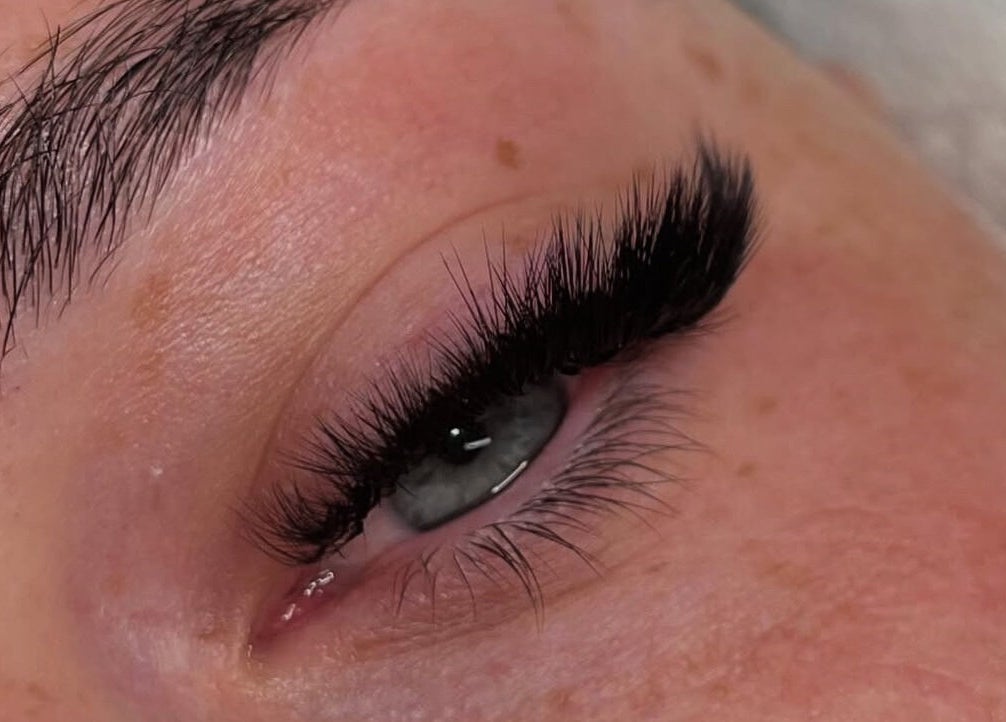 Close-up of elegant eyelash extensions at SN Lash Artistry - Gregory Hills in Gregory Hills, New South Wales, AU.