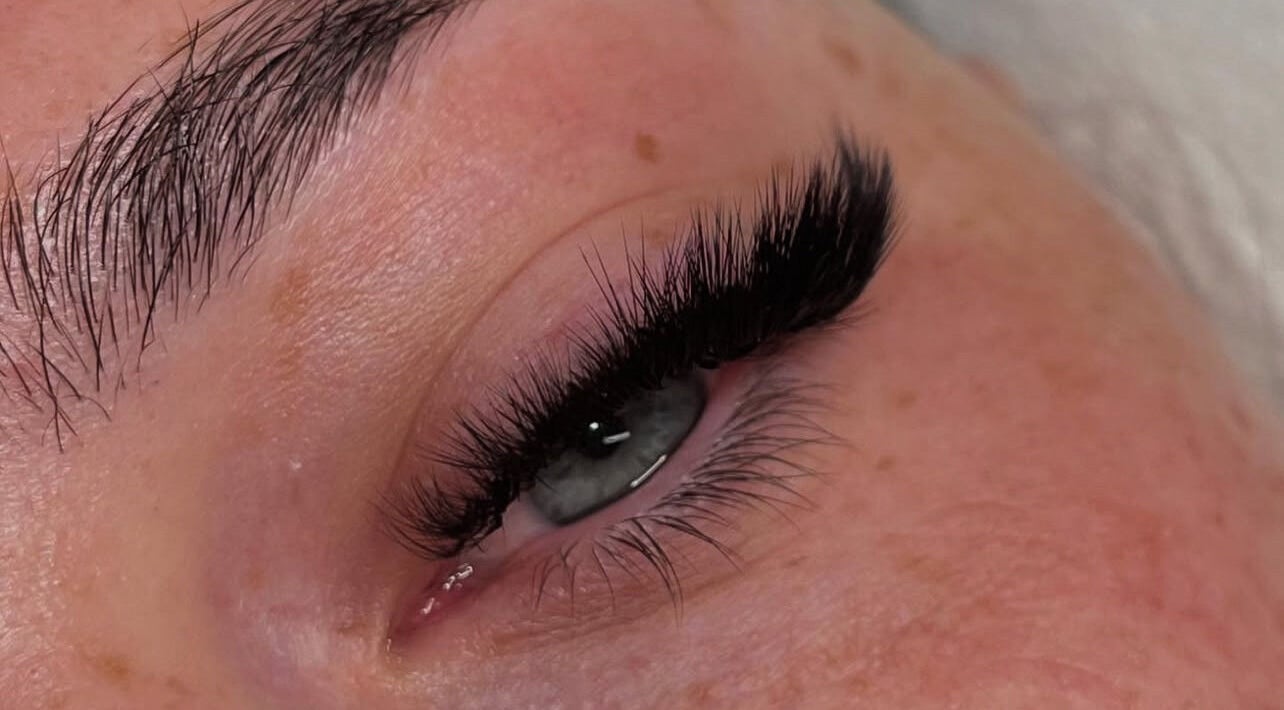 Close-up of elegant eyelash extensions at SN Lash Artistry - Gregory Hills in Gregory Hills, New South Wales, AU.