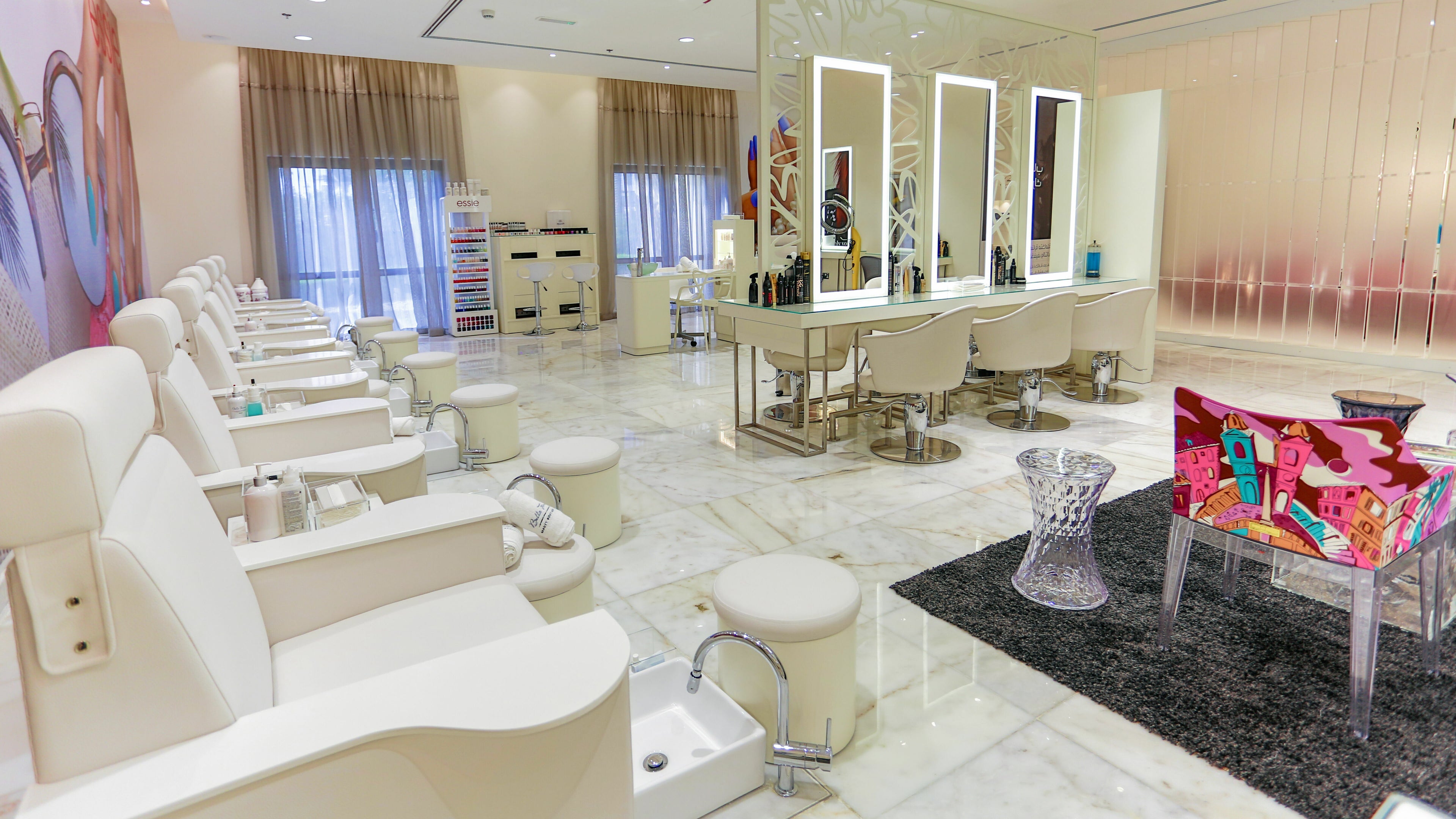 Elegant interior of Belle Femme Beauty Boutique & Spa - Arabian Ranches in Dubai, Dubai, AE, showcasing modern decor.