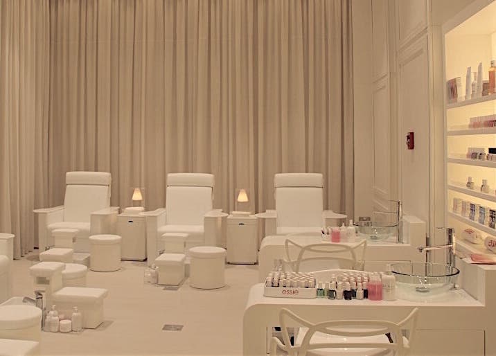 Luxurious nail service area at Belle Femme Hair & Nail Lounge - Bay Square, Dubai, Dubai, AE.