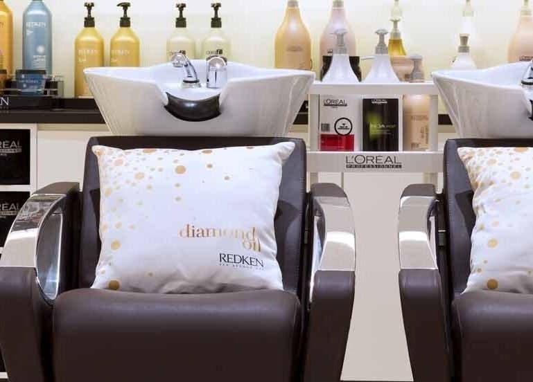Luxurious hair wash station at Belle Femme Hair & Nail Lounge - Bay Square, Dubai, Dubai, AE.