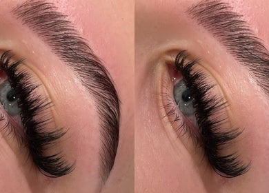 Close-up of expertly styled lashes at ELLITE TANNING AESTHETICS & BEAUTY BAR, Sheffield, England, GB.