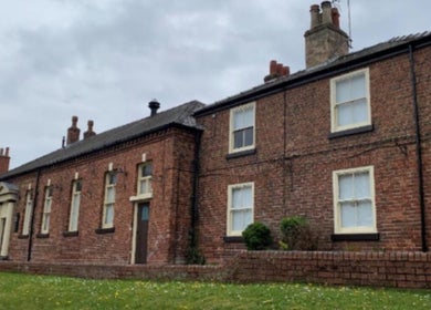 Charming brick building of Wax and Go in Bawtry Doncaster, England, GB.