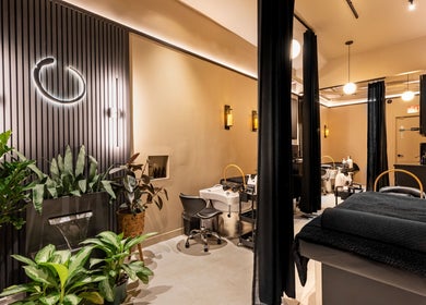 Relaxing interior of Aura Head Spa | Montclair, showcasing wellness ambiance. Located in Montclair, New Jersey, US.