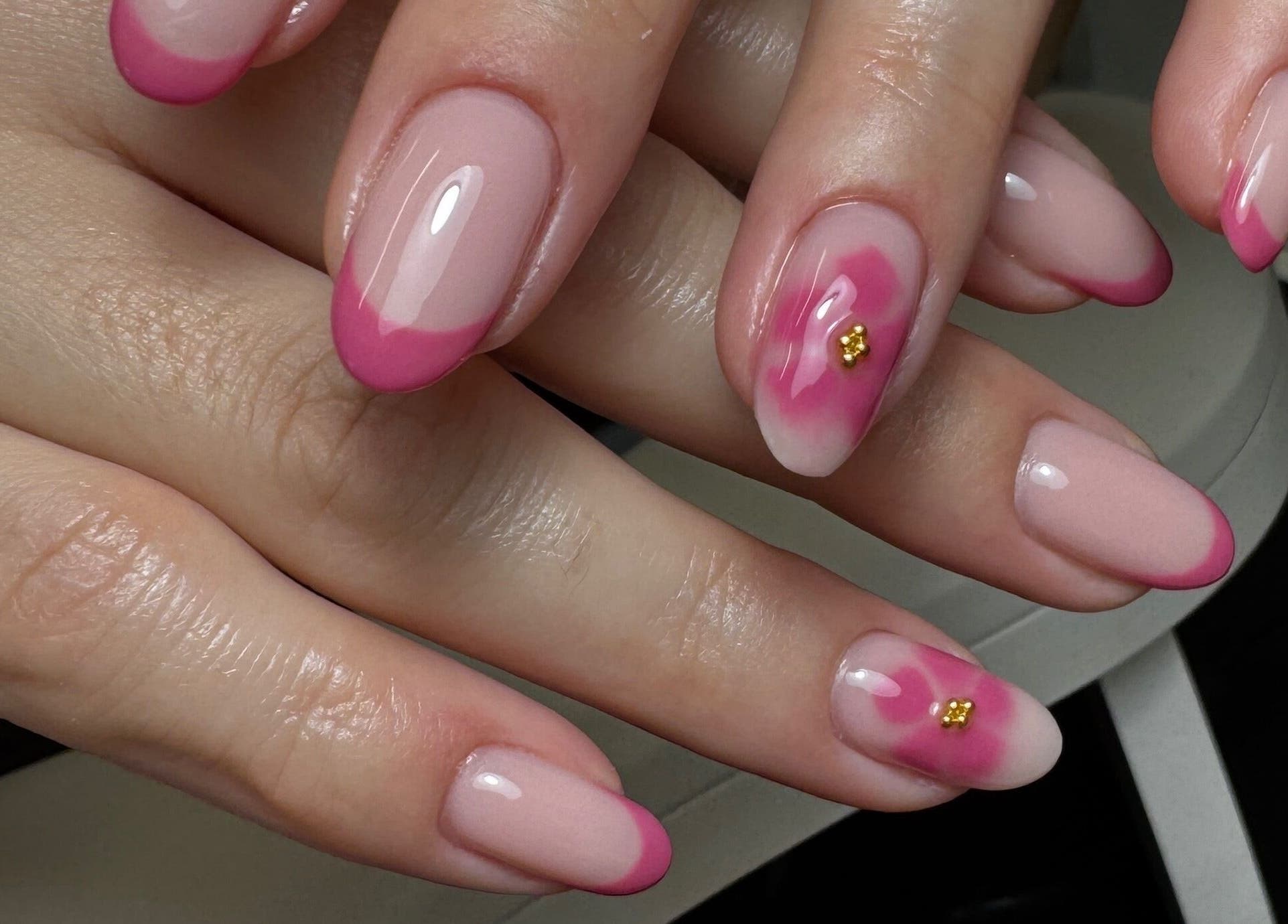 Elegant pink nail art at Gel Lane Co., Southport, Queensland, AU. Perfect for beauty enthusiasts.