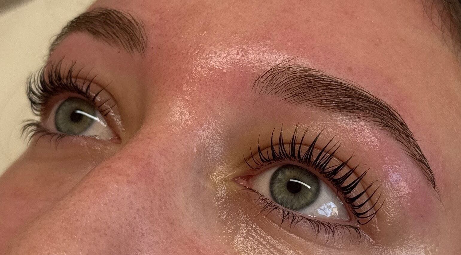 Close-up of beautifully curled eyelashes by ByMillieMay in Hemel Hempstead, England, GB.