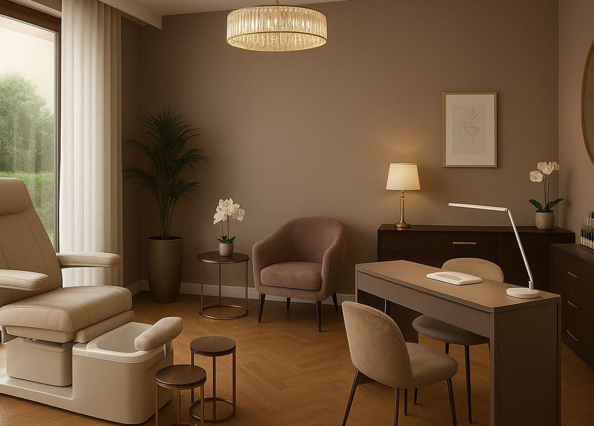 Interno elegante del Daiana Beauty Studio, Aviano, Friuli Venezia Giulia, IT, con arredamento raffinato.