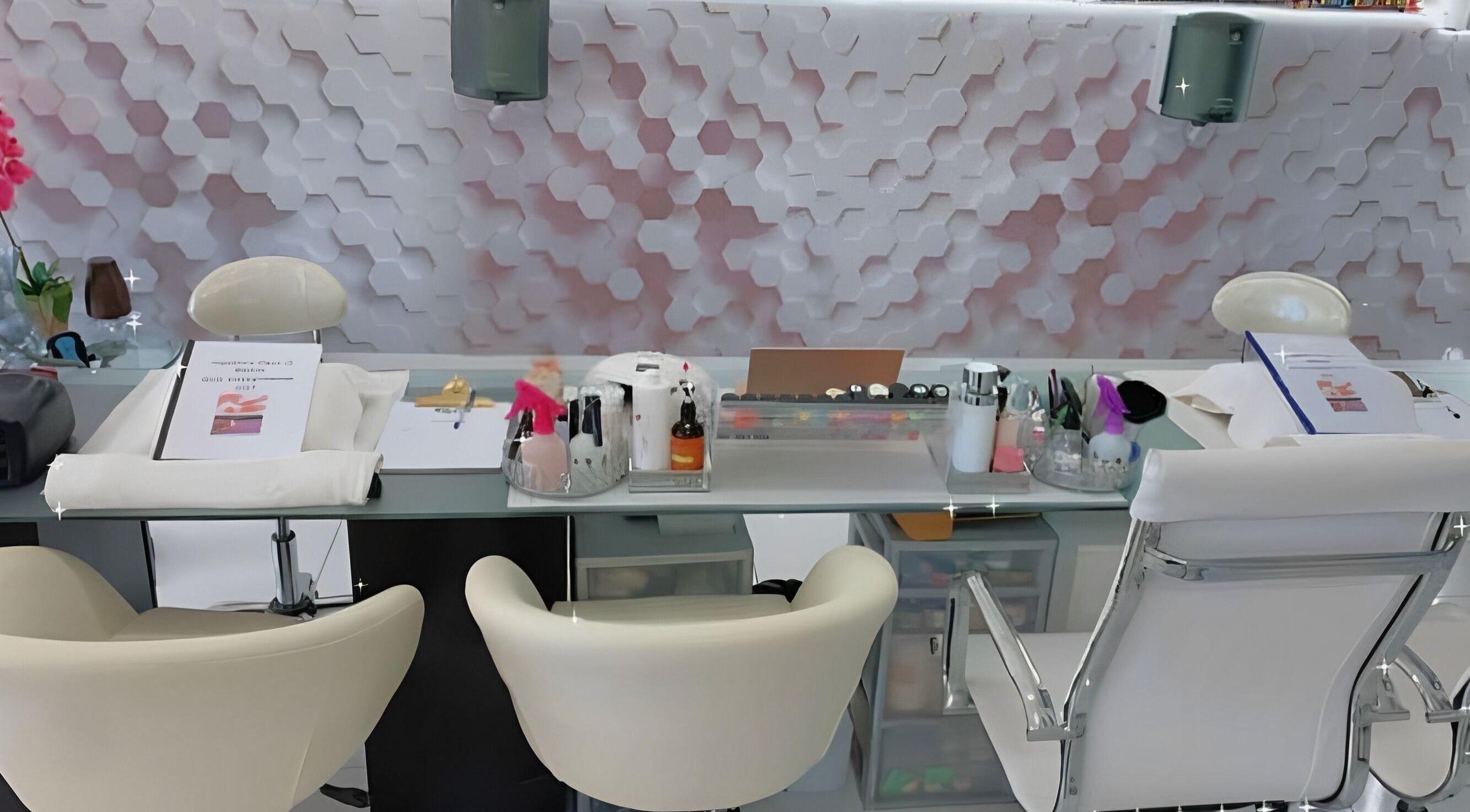 Nail care setup at Payeton's Place of Beauty and Decor Studio, Montego Bay, St. James Parish, JM.