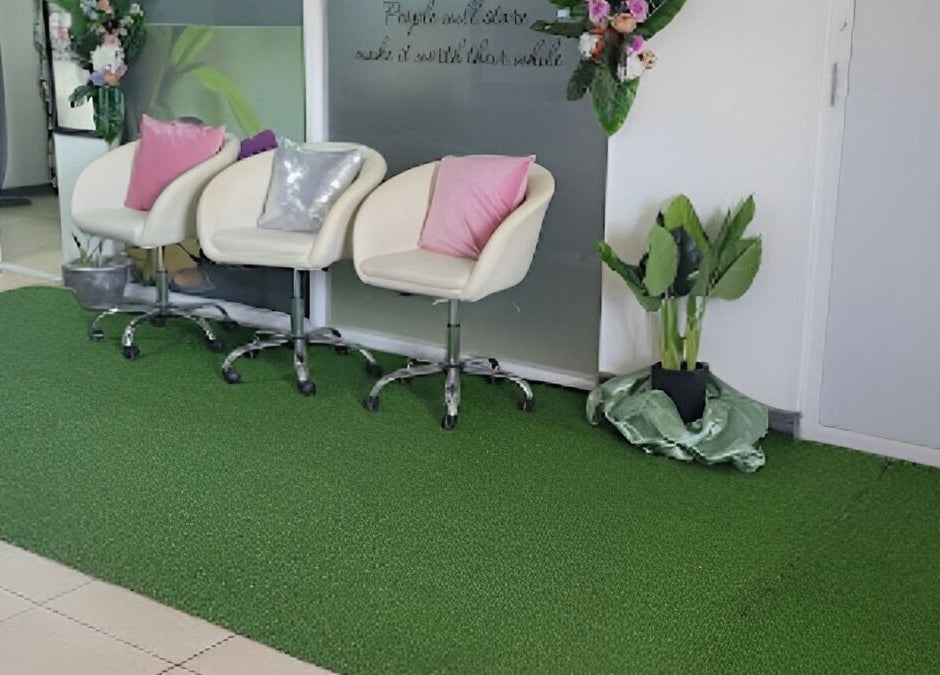 Elegant seating area at Payeton's Place of Beauty and Decor Studio, Montego Bay, St. James Parish, JM.