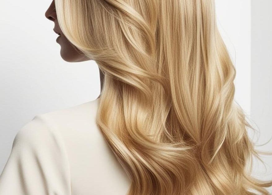 Cheveux blonds et soyeux mis en valeur chez MHG à Toulouse, Occitanie, FR pour un éclat naturel.