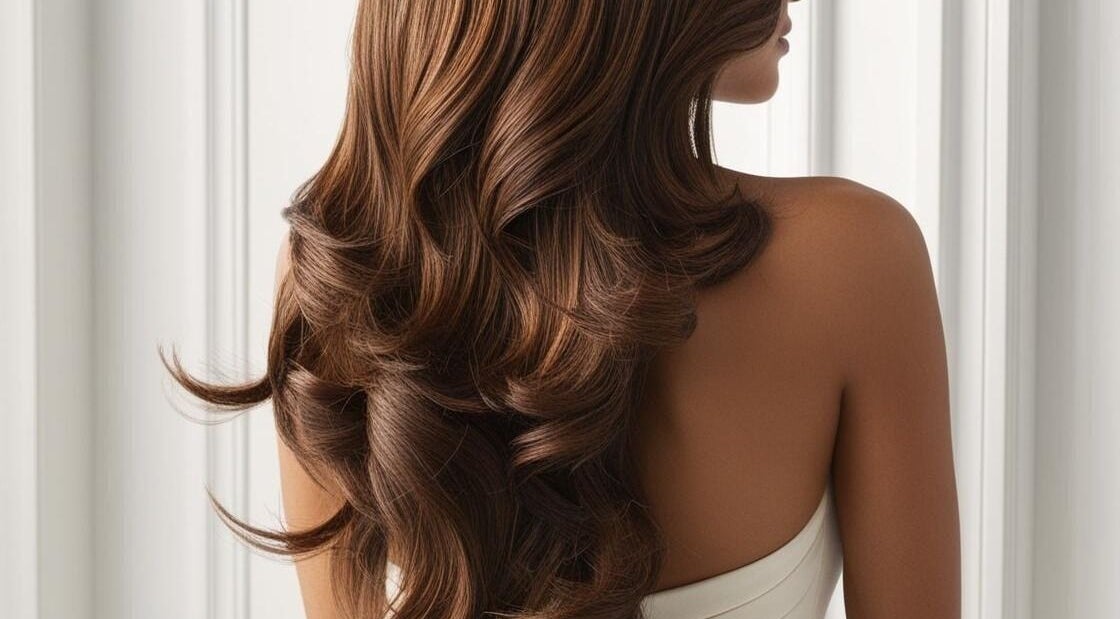 Cheveux longs et brillants chez MHG, Toulouse, Occitanie, FR, reflètent le soin professionnel.