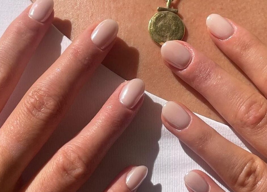 Elegant nude nails by Cutie Pai Nails, Bali, Bali, ID, showcasing a natural, sophisticated manicure.