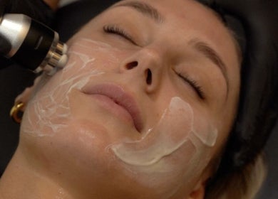 Relaxing facial treatment at Regen Skin, Melbourne, Victoria, AU with advanced skincare techniques.