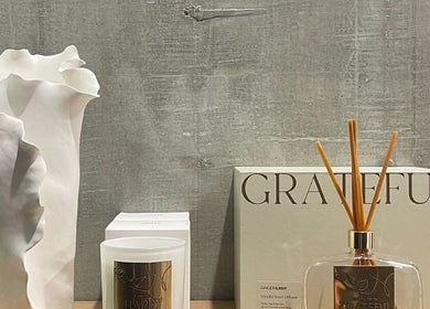 Elegant decor at Regen Skin, Melbourne, Victoria, AU showcasing a diffuser and artful vase.