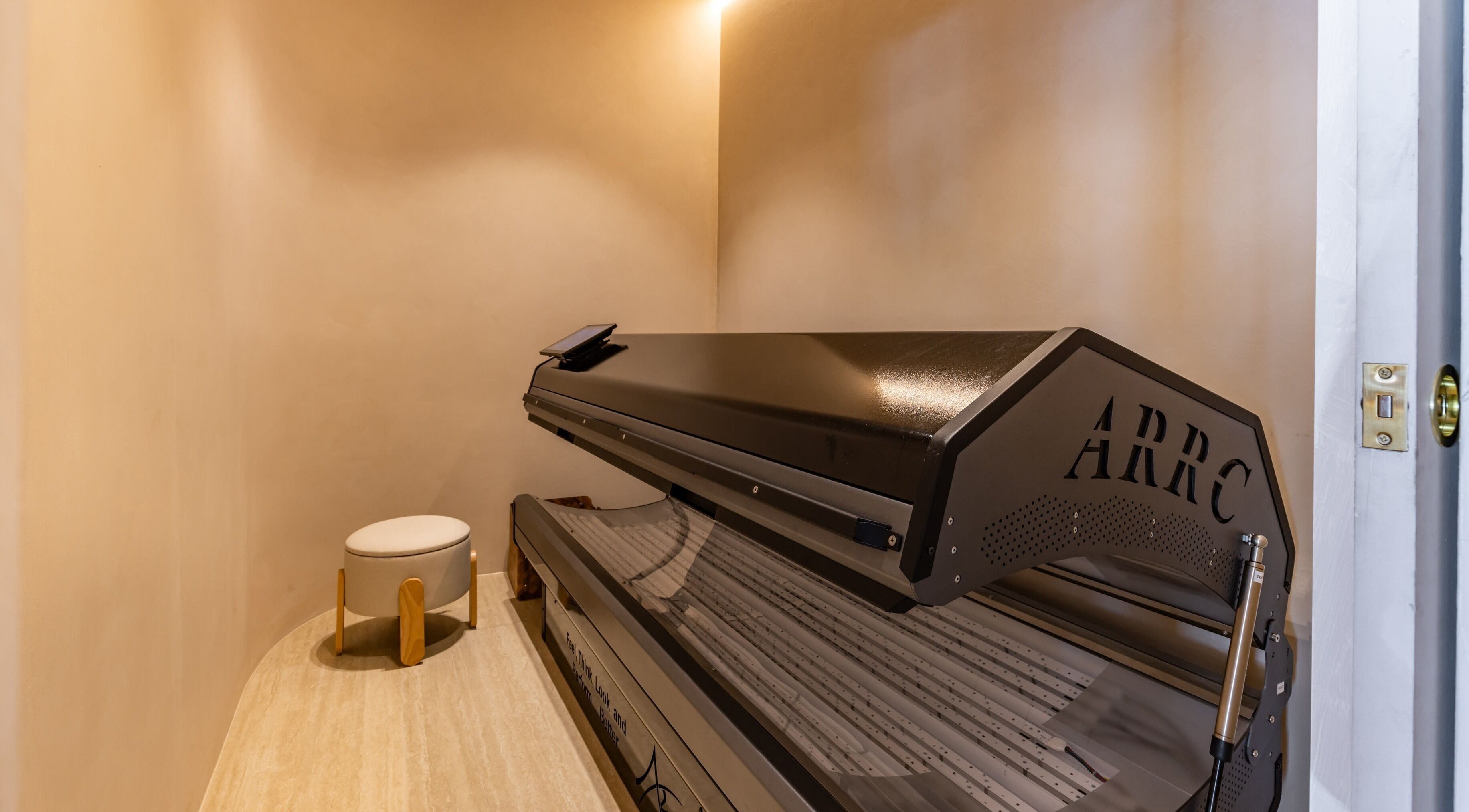Therapy bed in a calming light room at Elite Body Recovery and Wellbeing, Maroubra, New South Wales, AU.