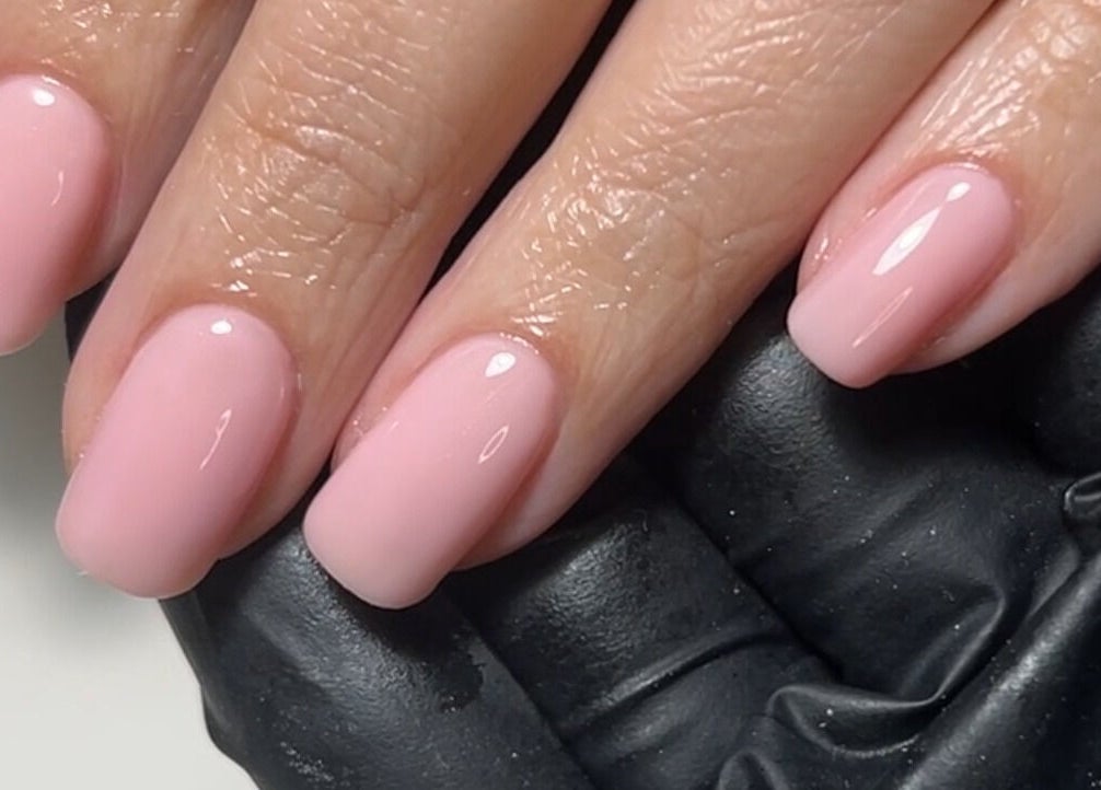 Elegant pink manicure at Natasha’s Nails, Cornwallis, New South Wales, AU.
