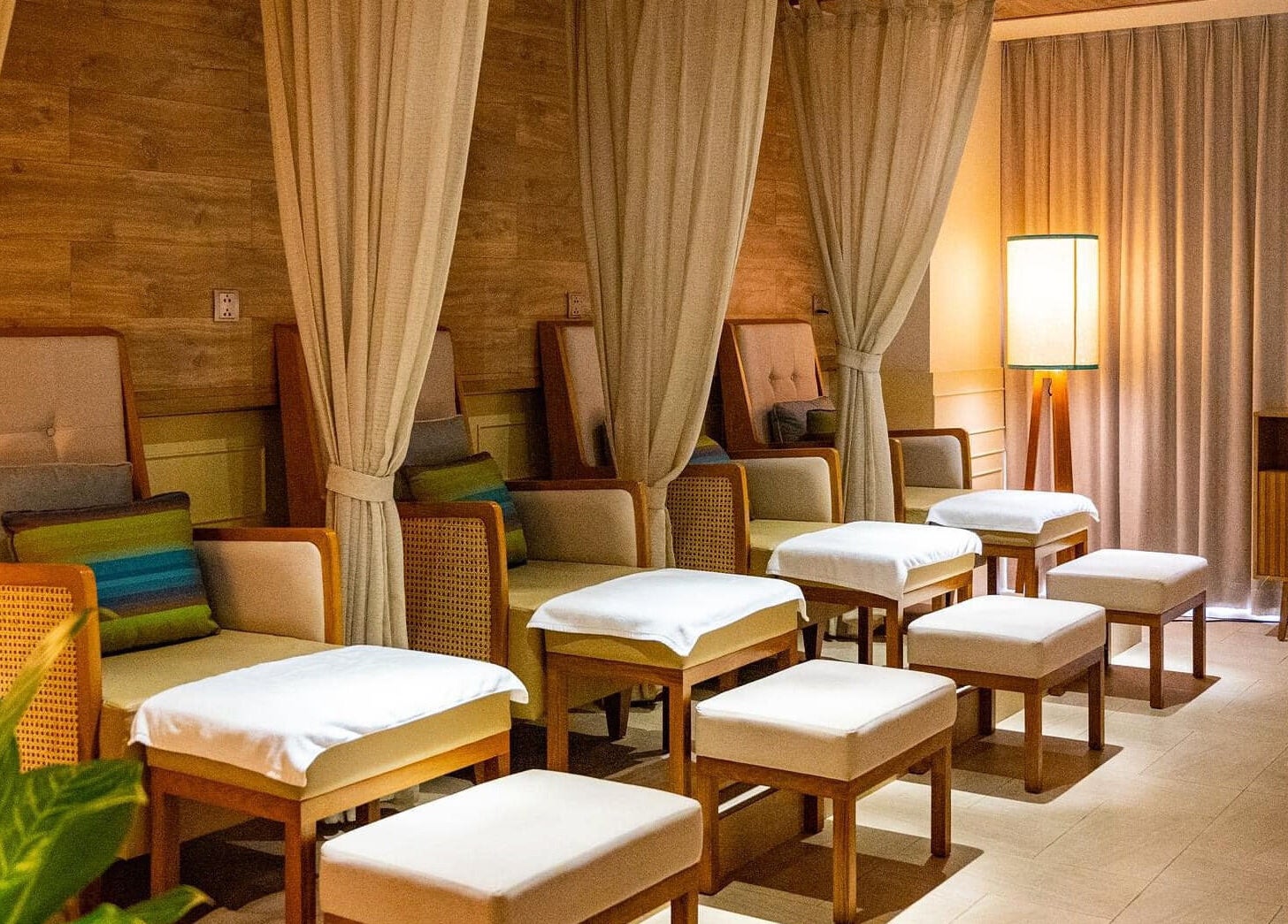 Relaxing interior at Maia Spa by Fusion, Vũng Tàu, Bà Rịa - Vũng Tàu, VN, featuring plush seating and ambient lighting.