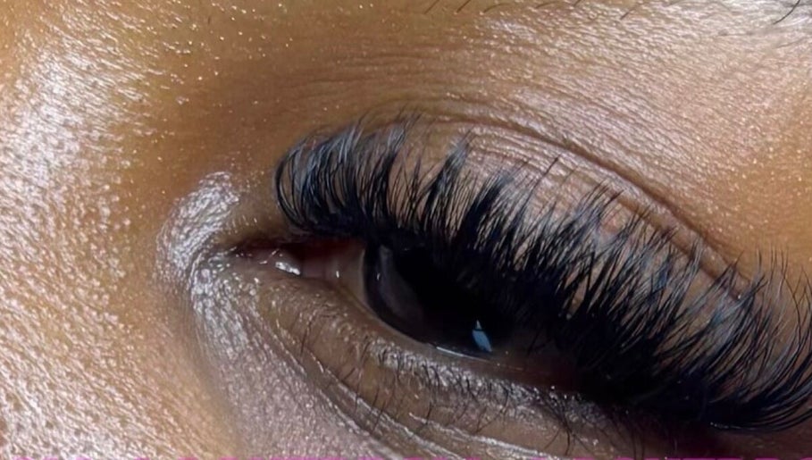 Close-up of stunning eyelash extensions at Lashed Doll, Cape Town, Western Cape, ZA.