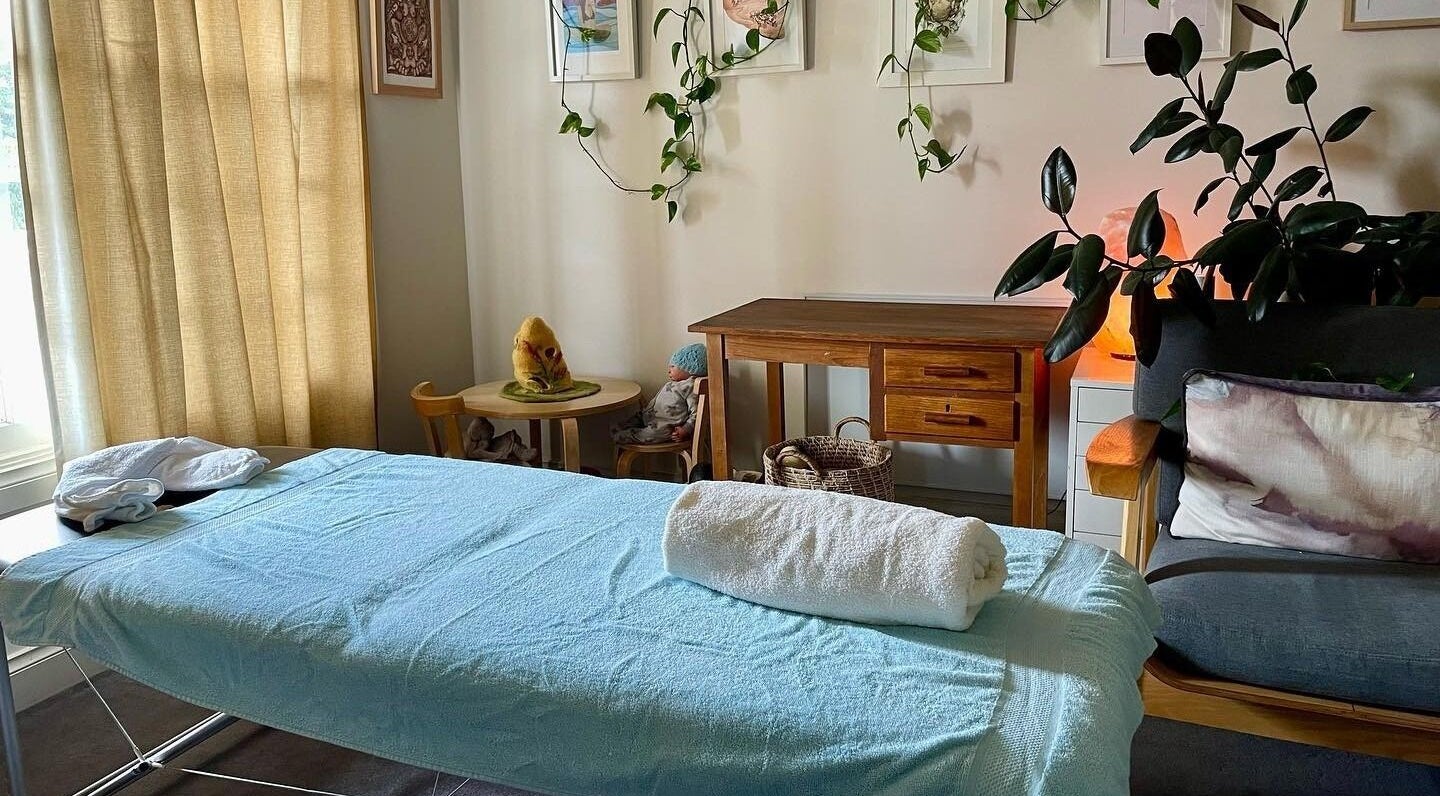 Cozy massage room at Holistic Massage and Facial for Women, Healesville, Victoria, AU with a tranquil ambiance.