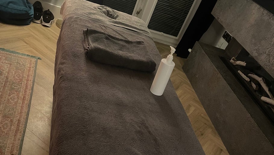 Massage bed setup at Relax and Renew - Mobile Massage Service, Bolton, England, GB.