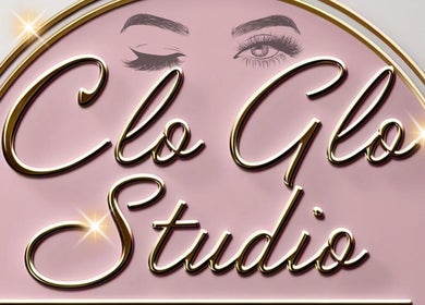 Clo Glo Studio logo in pink and gold, Cape Town, Western Cape, ZA.