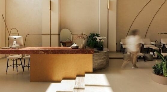 Elegant interior of Wthn Spa in Riyadh, Riyadh Province, SA, highlighting soothing design elements and decor.