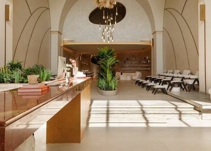 Luxurious interior of Wthn Spa in Riyadh, Riyadh Province, SA featuring elegant decor and plush seating.