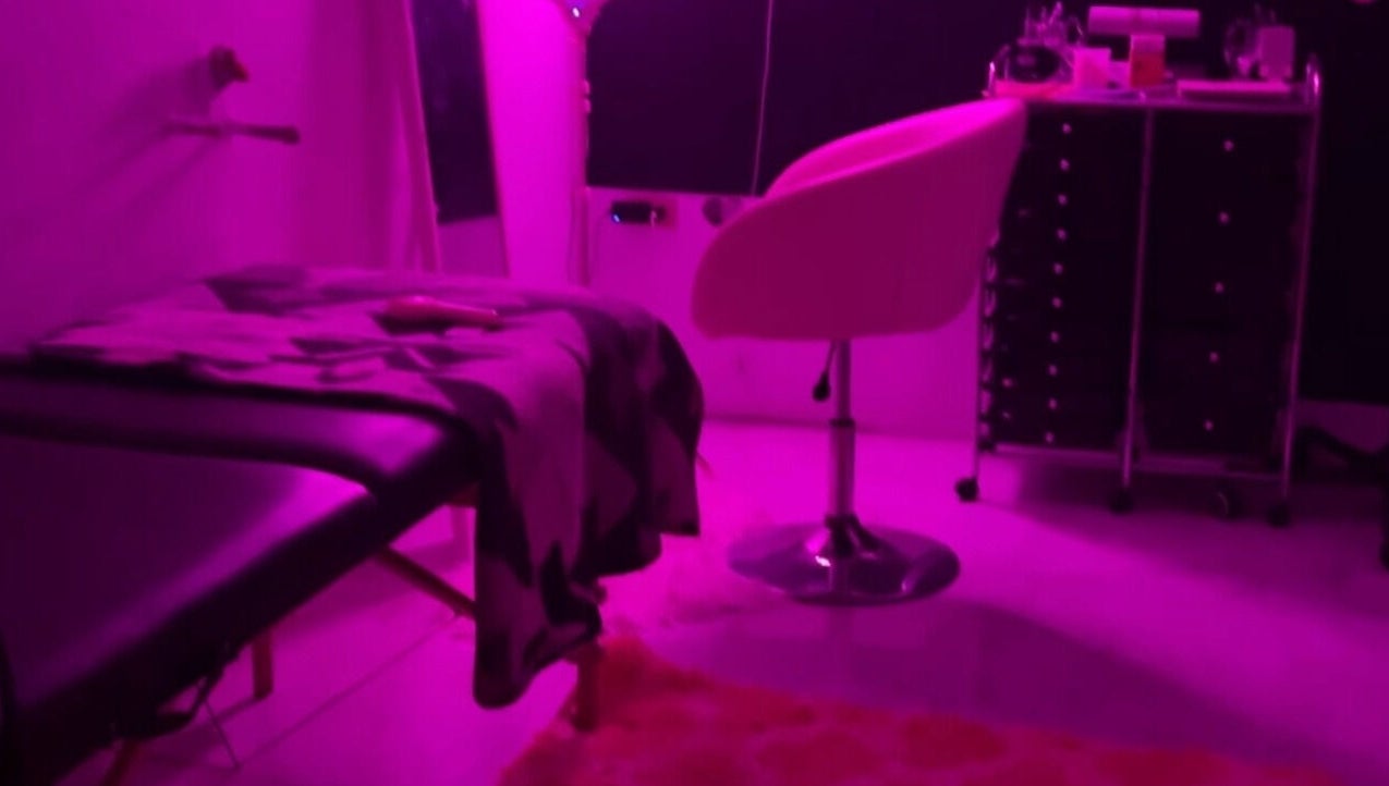 Relaxing treatment room with soft lighting at Kkouture.ja in Kingston, St. Andrew Parish, JM.