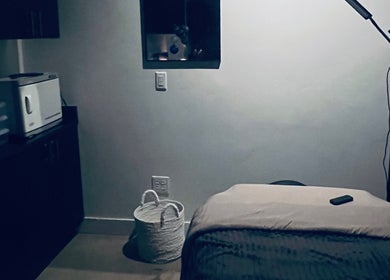 Cozy treatment room at AestheticsbyCliff SPA, Salt Lake City, Utah, US, offering a relaxing ambiance.