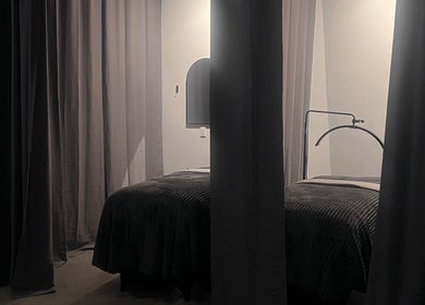 Private, tranquil treatment room at AestheticsbyCliff SPA, Salt Lake City, Utah, US.