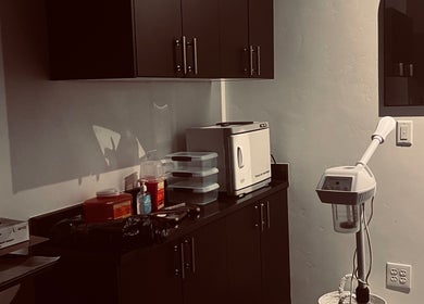 Spa essentials at AestheticsbyCliff SPA, Salt Lake City, Utah, US. Featuring skincare devices and products.