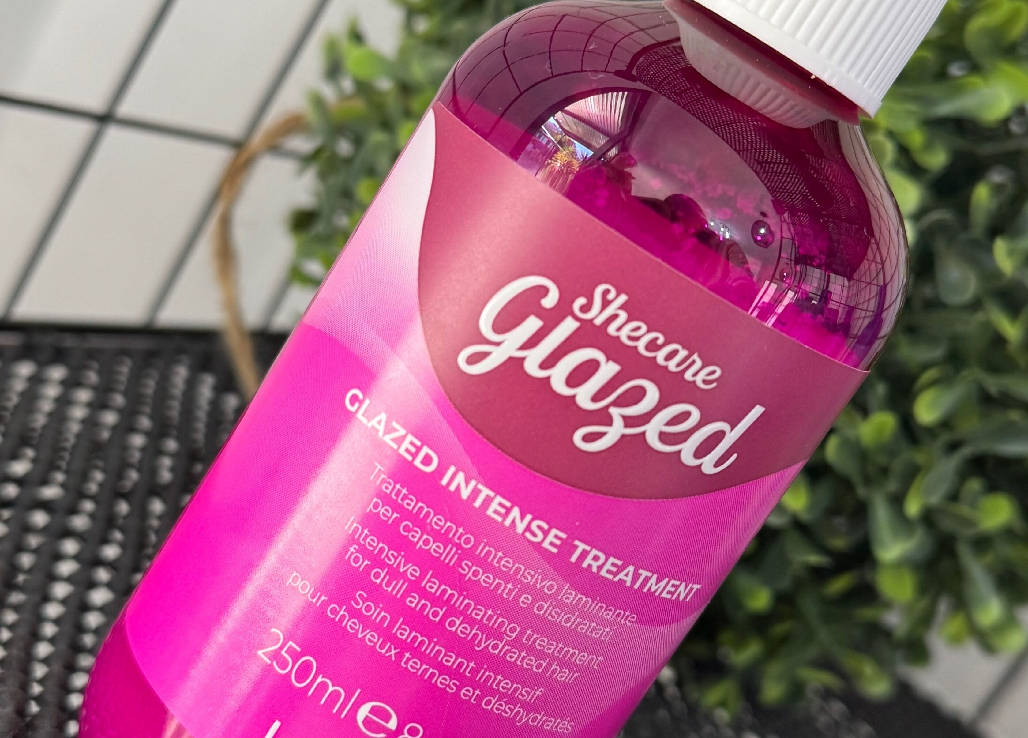 Shecare Glazed Intense Treatment bottle at Lu Bella Hair, Modimolle, Limpopo, ZA.