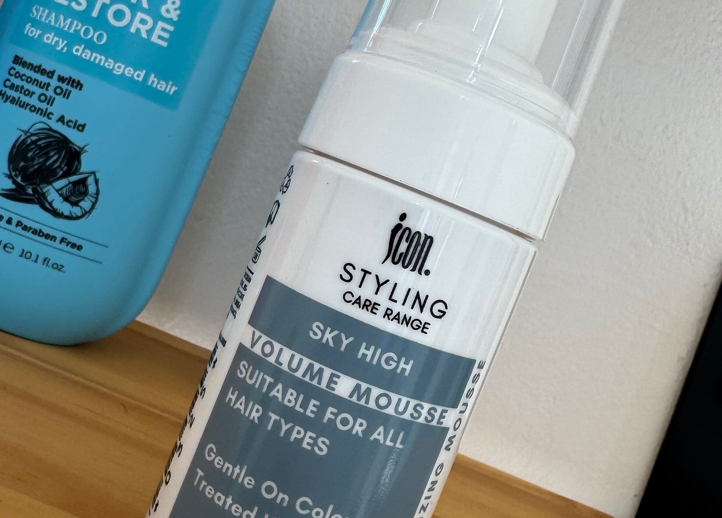 Lu Bella Hair Modimolle Limpopo showcases styling mousse and shampoo for all hair types.