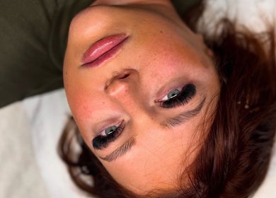 Close-up of eyelash extensions at Bronzed Beauty, Bangor, Northern Ireland, GB, showcasing professional beauty services.