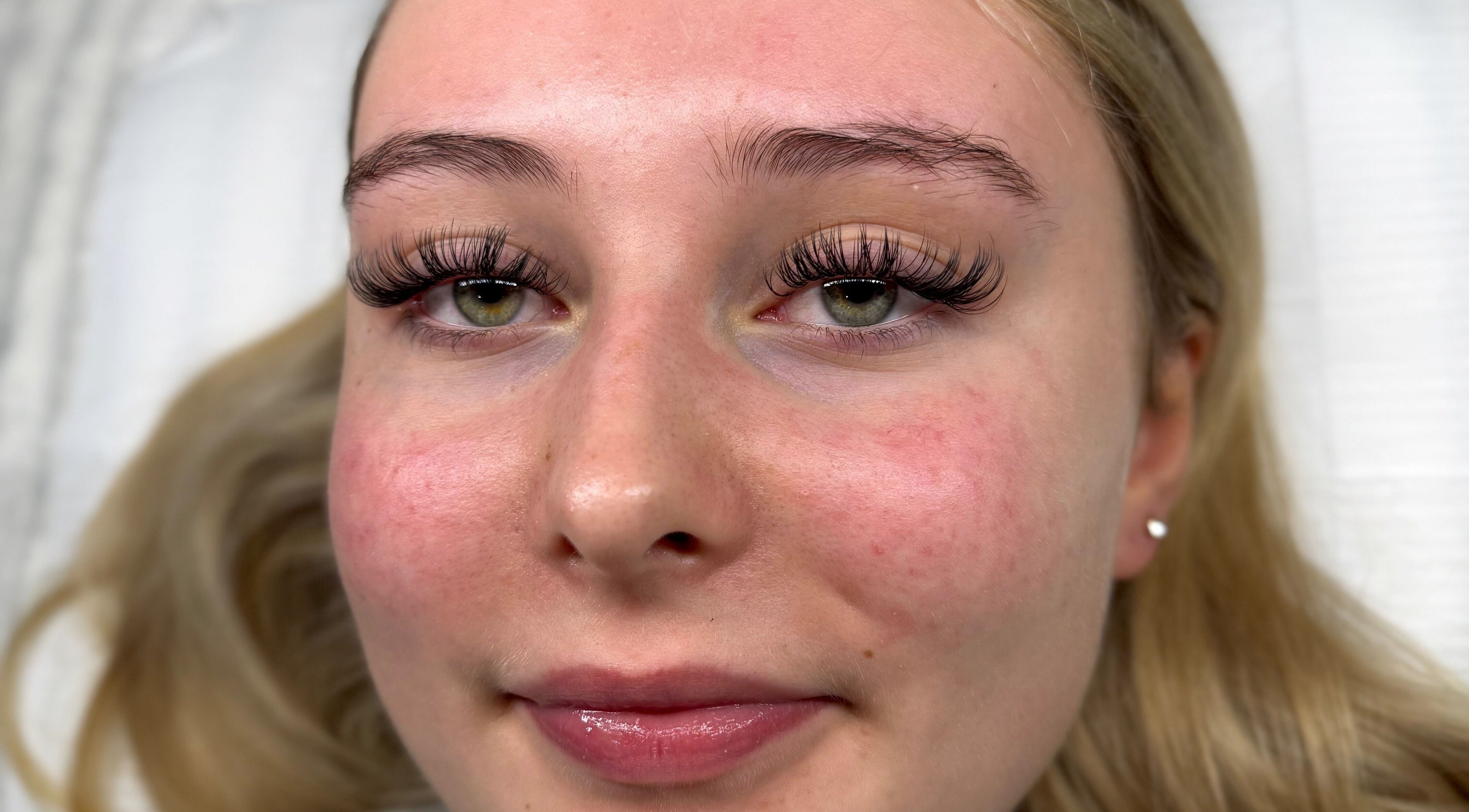 Glamorous eyelash extensions at Refined by Rhianna, Bangor, Northern Ireland, GB.