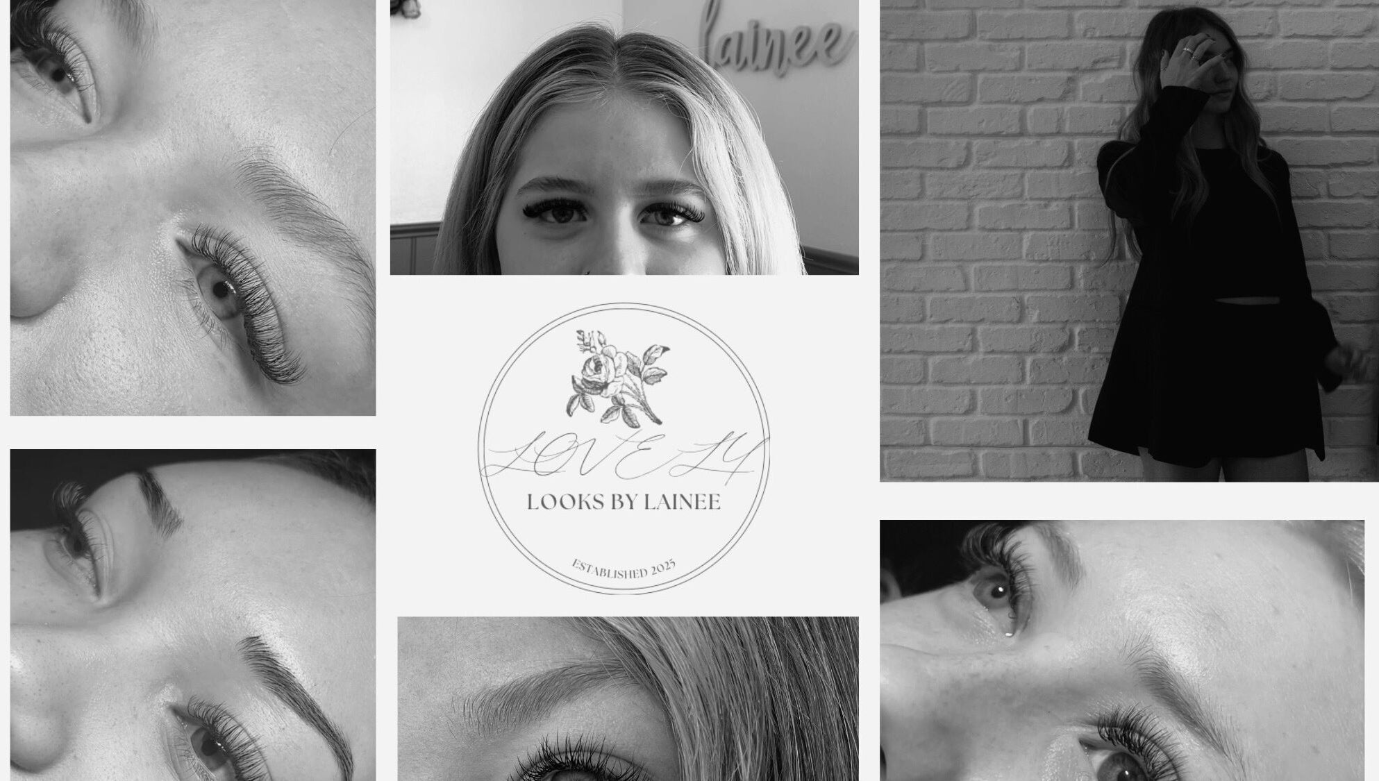 Collage showcasing beautiful lashes by lovelylooksbylainee in Tooele, Utah, US.