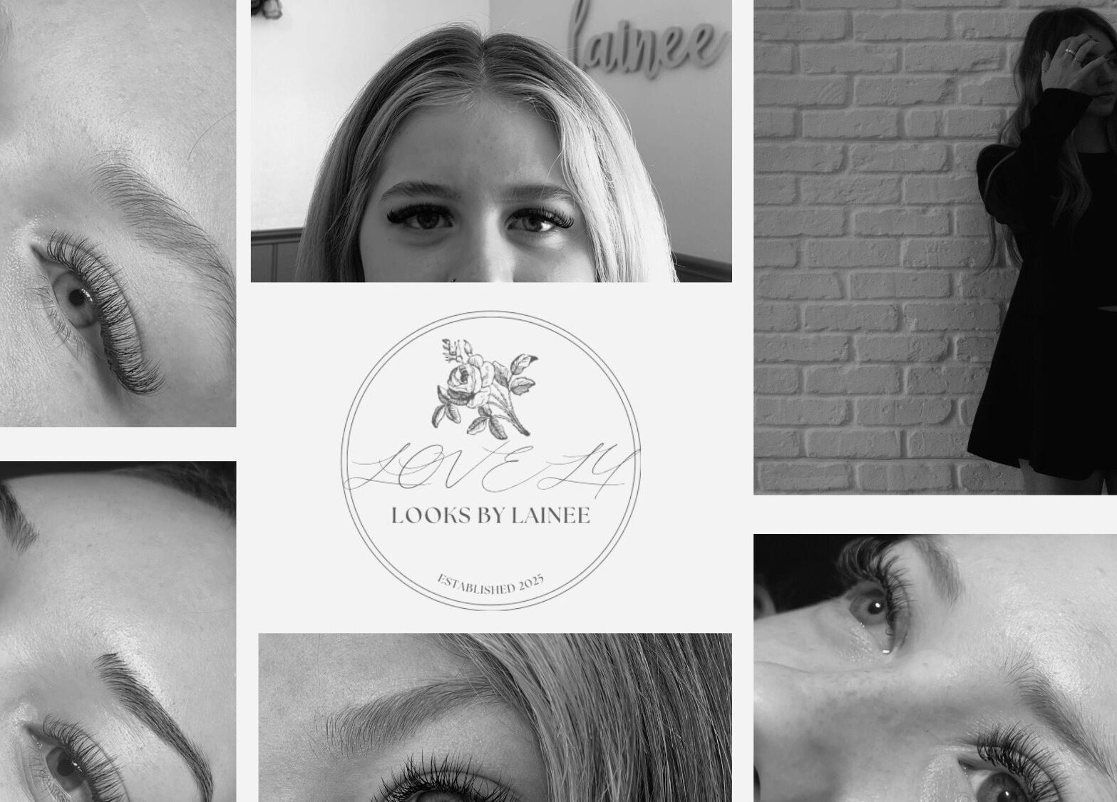 Collage showcasing beautiful lashes by lovelylooksbylainee in Tooele, Utah, US.