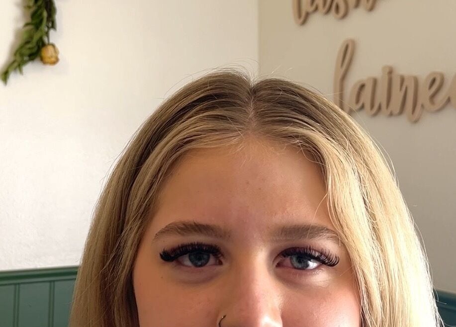 Close-up of elegant lashes at lovelylooksbylainee in Tooele, Utah, US.